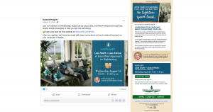 Integrated Campaign Example - Facebook post and email