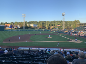 Tacoma Rainers baseball game from the stands