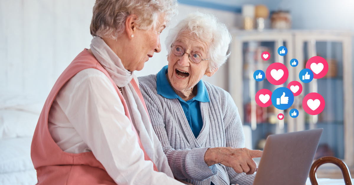 What kind of content should senior living communities post on social media?
